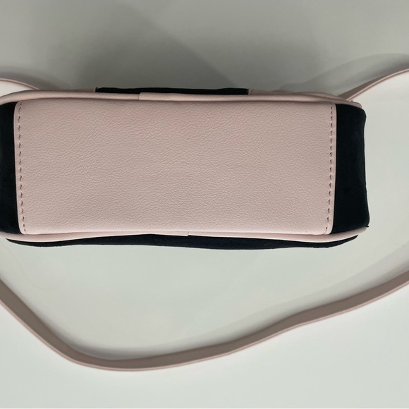 Juicy Couture Liquorice Heritage Crossbody Black And Pink Velour Bag Purse NEW - Picture 3 of 13